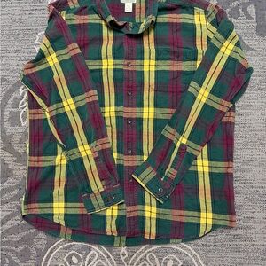 L.L. Bean Multicolor Plaid Casual Shirt